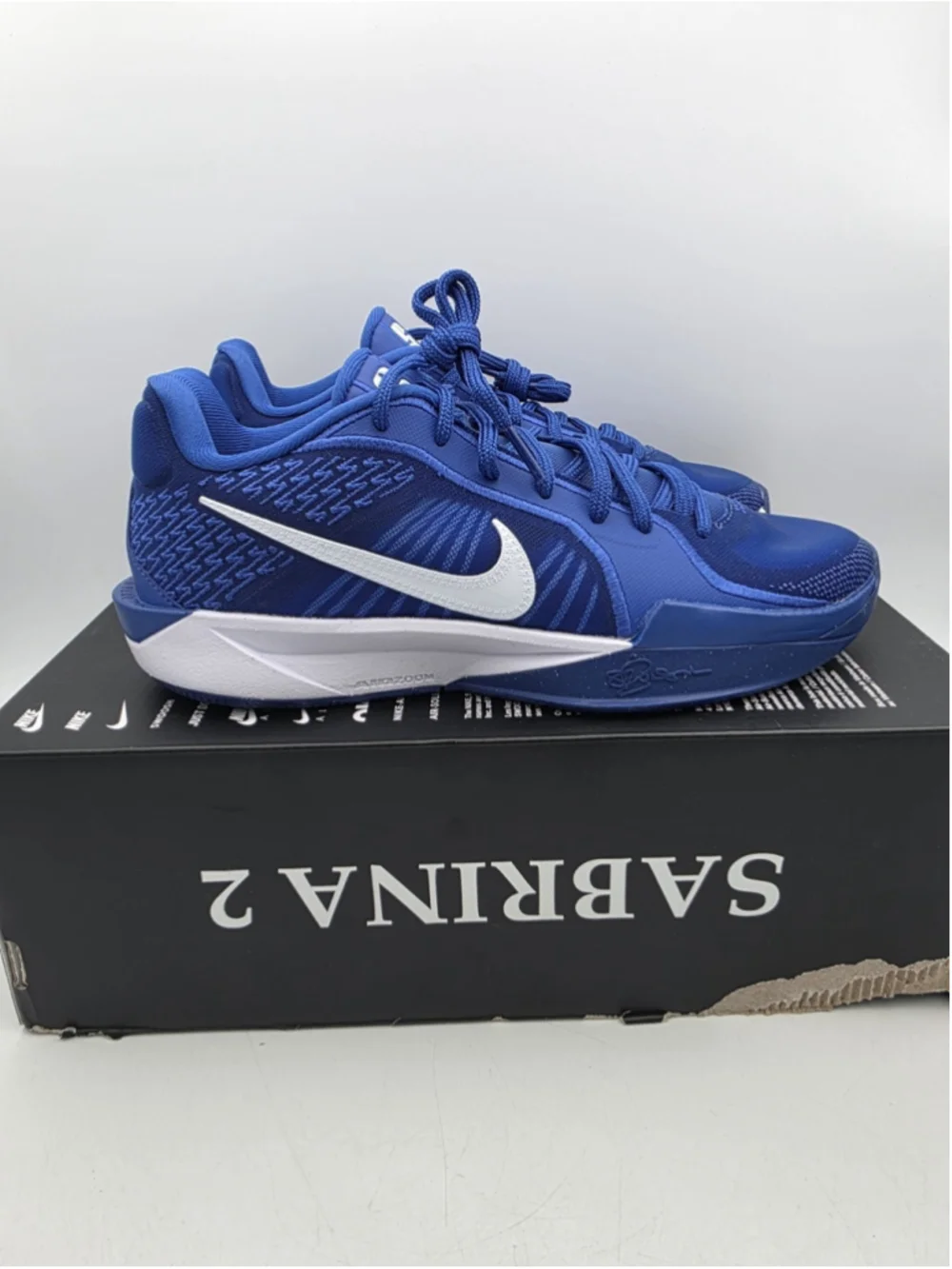 Nike Sabrina 2 TB Game Royal White HF3234-400 Women Sz 7 New No Lid